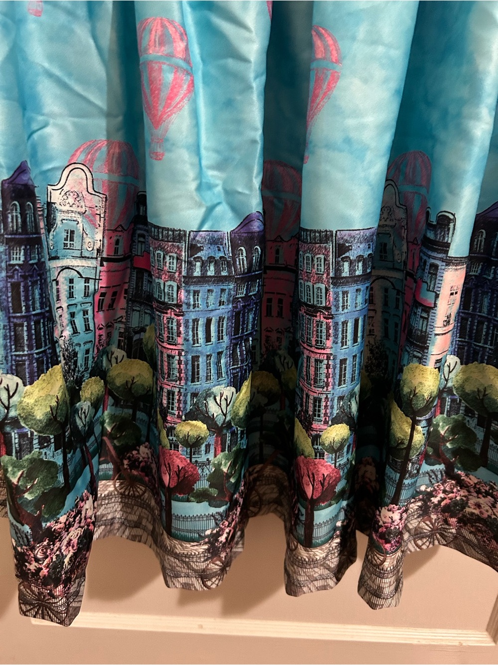 Lindy Bop Cityscape  Print Dress sz 12 - Picture 4 of 9
